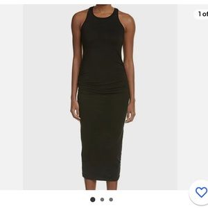 Michael Stars Midi dress racer back black NWT